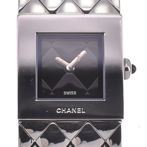 シャネル CHANEL H0009 マトラッセ ステンレス バンド クォーツ レディース 良品 H#130550