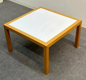 ■HermanMiller/ハーマンミラー■Nelson Cube Table/ネルソンキューブ サイドテーブル スクエア　木×白 ジョージ・ネルソン★埼玉発送★