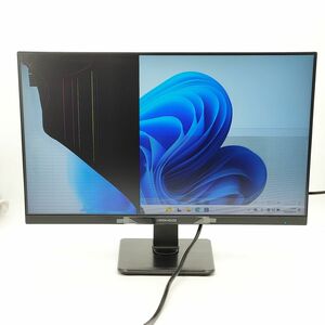 ★電源付き/液晶割れあり★ グリーンハウス 24インチ液晶モニター GH-LCW24L-BK 23.8インチ 中古 液晶モニター (6646)