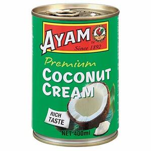 AYAM(アヤム) ココナッツクリーム プレミアム 400ml (添加物不使用 | 中鎖脂肪酸 19.2% | ハラル認証取得)