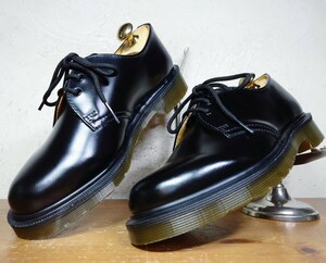 【試し履きのみ/未使用】Dr.Martens/ドクターマーチン 1461 3ホール プレーントゥ UK4 23cm相応 ブラック 黒