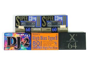 ◆未開封◆SONY/TDK◆カセットテープ 計5本セット◆60分×3/64分×1/80分×1◆ハイポジション◆SCD2-60A/DJ2-60N/C-64X2/C-80CDX2◆