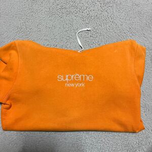 Supreme Classic Logo Hooded Sweatshirt パーカー　スウェット　M クラシックロゴ　オレンジ　ORANGE