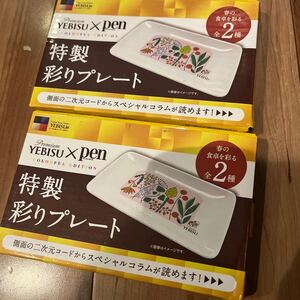 【●送料無料●即決●】 サッポロ　YEBIS 非売品　特製プレート　2つ　セット　お皿　和皿　和風　日本