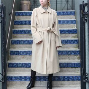 BURBERRY LONDON ANGORA BREND WOOL BELTED COAT/バーバリーロンドンアンゴラ混ウールベルテッドコート