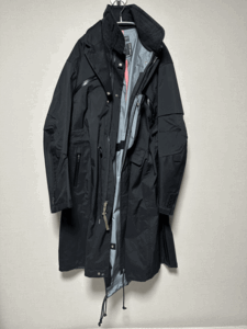 美品 sacai / ACRONYM TRENCH COAT SIZE２ Blackサカイアクロニウム トレンチコートゴアテックスプロGORE-TEX PRO