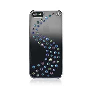 スマホケース カバー iPhoneSE(第一世代) 5 5s Bling My Thing スワロフスキー ブラック 星柄 スクリーンプロテクター クロス SWAROVSKI