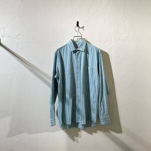 vintage euro design stripe shirt ヨーロッパ古着 ビンテージ デザインシャツ ストライプシャツ 長袖シャツ 80s 90s