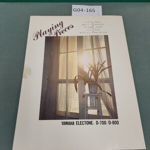 G04-165 Playing pieces YAMAHA ELECTONE D-700/D-800