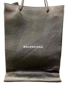 バレンシアガ BALENCIAGA ノースサウス 2wayショッピングバッグ トート バッグ ロゴ レザー 482545 黒 ブラック レディース