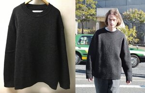 ◆EEL イール 美品 Nordic Sweater Classic MITSUKE ノルディック ウール ニット セーター チャコール サイズM　E-22660