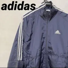 adidas ネイビー ナイロンジャケット