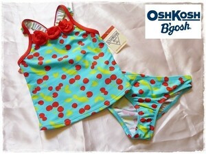 OSHKOSH　オシュコシュ　チェリー柄　ビキニ　5T　110cm　水着　海　アメリカ直輸入　子供　女の子　プール