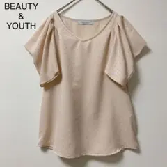 BEAUTY & YOUTH ブラウス　レディースカットソー　ハート柄　ピンク