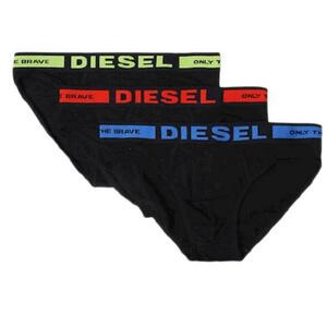 * 正規品 DIESEL ボクサー ブリーフ パンツ ディーゼル アンダーウエア Black 3枚セット / L *