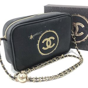 CHANEL シャネル ノベルティ 非売品 ショルダー　チェーン バッグ ココマーク ブラック　横22cm 縦14cm マチ5cm R店1224