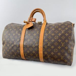 1円〜★LOUIS VUITTON ルイヴィトン キーポル バンドリエール 50 ボストンバッグ M41416 モノグラム ユニセックス レザー ブラウン 2