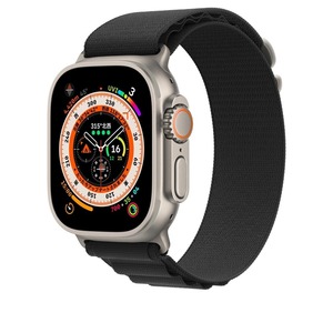 【送料込み】42/44/45/46/49mm アップルウォッチ ブラック アルパイン ループ ナイロン バンド Apple Watch