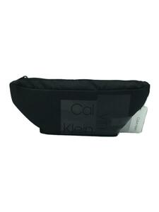 Calvin Klein◆LAYERED WAISTBAG/ウエストバッグ/ナイロン/BLK