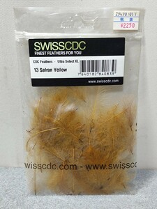 SWISSCDC　CDC Feathers - Ultra Select XL　13 Safran Yellow 毛鉤/フライマテリアル/フライ素材 管T25