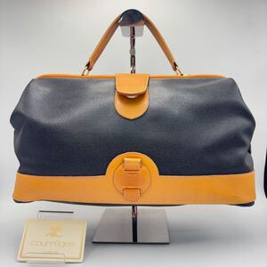 FN250110-75 Courreges クレージュ　ハンドバッグ　ボストンバッグ ヴィンテージ バイカラー レディース　鞄