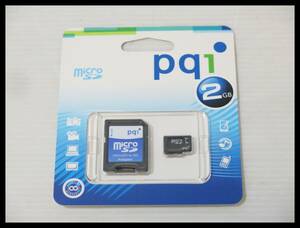 ◇PQI microSD 2GB SDアダプター付き 新品/即決◇2C166