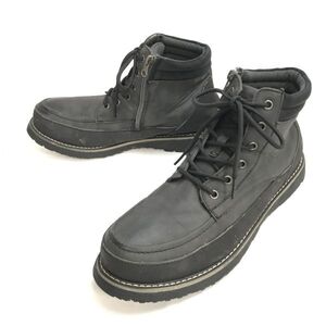 CAPTAIN STAG/キャプテンスタッグ★サイドジップ付/アウトドアブーツ/ハイキングシューズ【26.0/black/黒】Leather/Boots/shoes◆sWB100-32