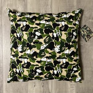 ★新品★ スヌーピー ABC camo ビーズクッション a bathing ape BAPE cushion ABCカモ エイプ ベイプ snoopy peanuts クッション 迷彩 r01