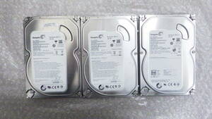 Seagate 薄型3.5インチHDD　ハードディスク　ST3320418AS　ST320DM000　320GB　SATA　3個セット　中古動作品