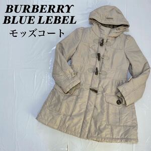 BURBERRY BLUE LEBEL バーバリーブルーレーベル　フード付き　モッズコート　38サイズ　 フード コート ダウンコート ダッフルコート