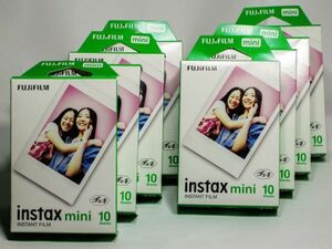 ■　FUJIFILM　INSTAX　mini　チェキ専用フィルム　ホワイト　10枚入り×８個セット