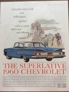 即決【mid-century advertising/LIFE/POST/広告048】CHEVROLET/シボレー/自動車/1959年/アメリカンカルチャー/ミッドセンチュリー