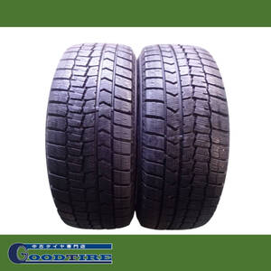 225/55R17 2021年製 冬用 2本 8分山 ダンロップ WINTER MAXX WM02 スタッドレス Snow タイヤ アルファード フーガ フォレスター（5926）