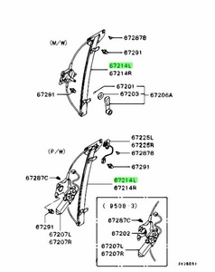 ミツビシ 純正 リベロ CB1V レギュレータ FR ドアウィンドウ LH Libero REGULATOR FR DOOR WINDOW LH Mitsubishi 三菱 未使用 Genuine JDM