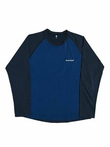 モンベル mont-bell 長袖 Tシャツ ロンT ラグランTシャツ 薄手 アウトドア 登山 ポリエステル素材 Mサイズ ム296