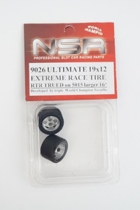 新品 NSR 1/32 ULTIMATE 19x12 EXTREME RACE TIRE RTR TRUED on 5015 larger 16 タイヤ アルミホイール 9026 スロットカー