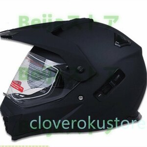 サイズ選べる バイクヘルメット オフロード フェイスヘルメット シールド付き バイザー ダブルシールド オフロードヘルメット ECE/DOT