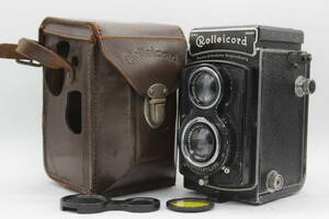 【訳あり品】 ローライ Rolleicord Carl Zeiss Jena Triotar 7.5cm F3.5 ケース付き 二眼カメラ v116