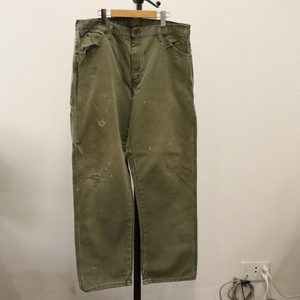 F899 2000年代製 Dickies ディッキーズ ペインターパンツ■00s 表記36インチ グリーン ダック ワーク アメカジ ストリート 激安 希少