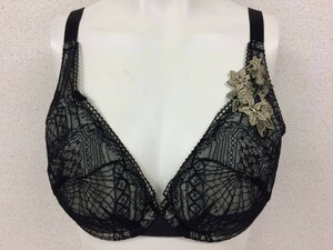 ★美品★マルコ 補正下着 3/4カップ ショートブラジャー D75 サラヴィール ブラック 黒 大きいサイズ 着痩せ 矯正下着 補整下着 №34