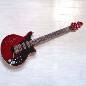 Brian May Special Antique Cherry 直筆サイン入り ギター Guitars Red Special 専用ハードケース付 美品 グッズ ブライアン・メイ queen