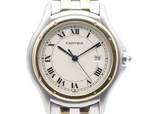 【 カルティエ Cartier 】腕時計 W35006B6 パンテール クーガーLM 2ロウ 33mm K18YG/SS クォーツ デイト メンズ 新着 76105-3