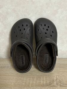 crocs クロックス ボア サンダル M5/W7 / Ralen lined Clog ブラウン 23cm キッズ