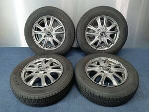 ★8-9分山★22年製★ HANKOOK Winter i cept iZ2A 145/80R13　社外ホイール 13×4J +43 4H-100 4本セット スタッドレス 軽自動車等　G187