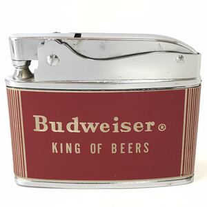 当時物！バドワイザー企業物ヴィンテージオイルライターBUDWEISERビール日本製所ジョージ世田谷ベースアドニスタイプ広告古いアンティーク