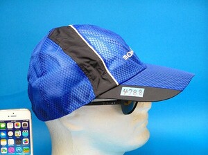  ♪ モンベル montbell ♪ 夏帽子 頭サイズの大きい方へ Cleaning済み メッシュ Blue キャップ Bid Free Size ■4788