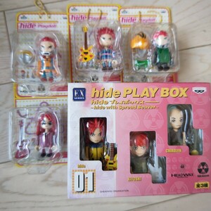 hide フィギュアセット！ プレイドール5個！ギターサウンドフィギュア！まとめて！ XJAPAN！