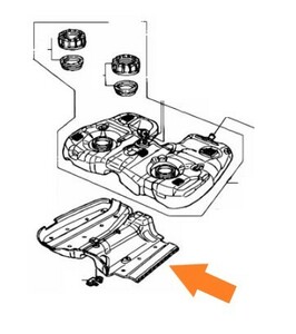 ホンダ オデッセイ RB1/2 前期 未使用 純正 2003～2006 燃料タンク ガソリンタンク プロテクター ガード フューエルタンク H0082-2