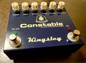 美品！Kingsley Constable Tube Preamplifier 2chチューブプリアンプペダル　ACアダプター付 エフェクター