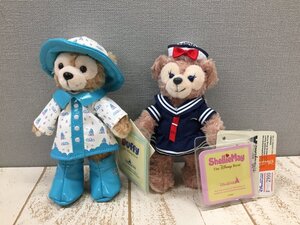 ◇ディズニー ダッフィー シェリーメイ ぬいぐるみキーチェーン 2点 タグ付 香港 3L22 【60】